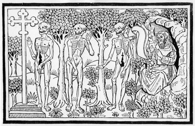 Illustration from the Danse Macabre, published Paris, 1485 by Guy Marchant
